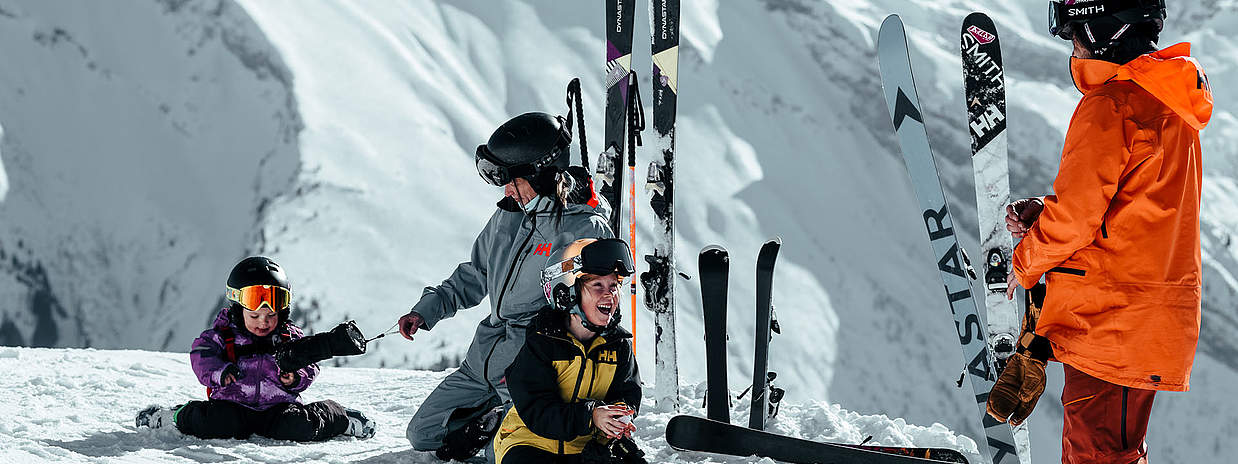 Skifahren als Familie